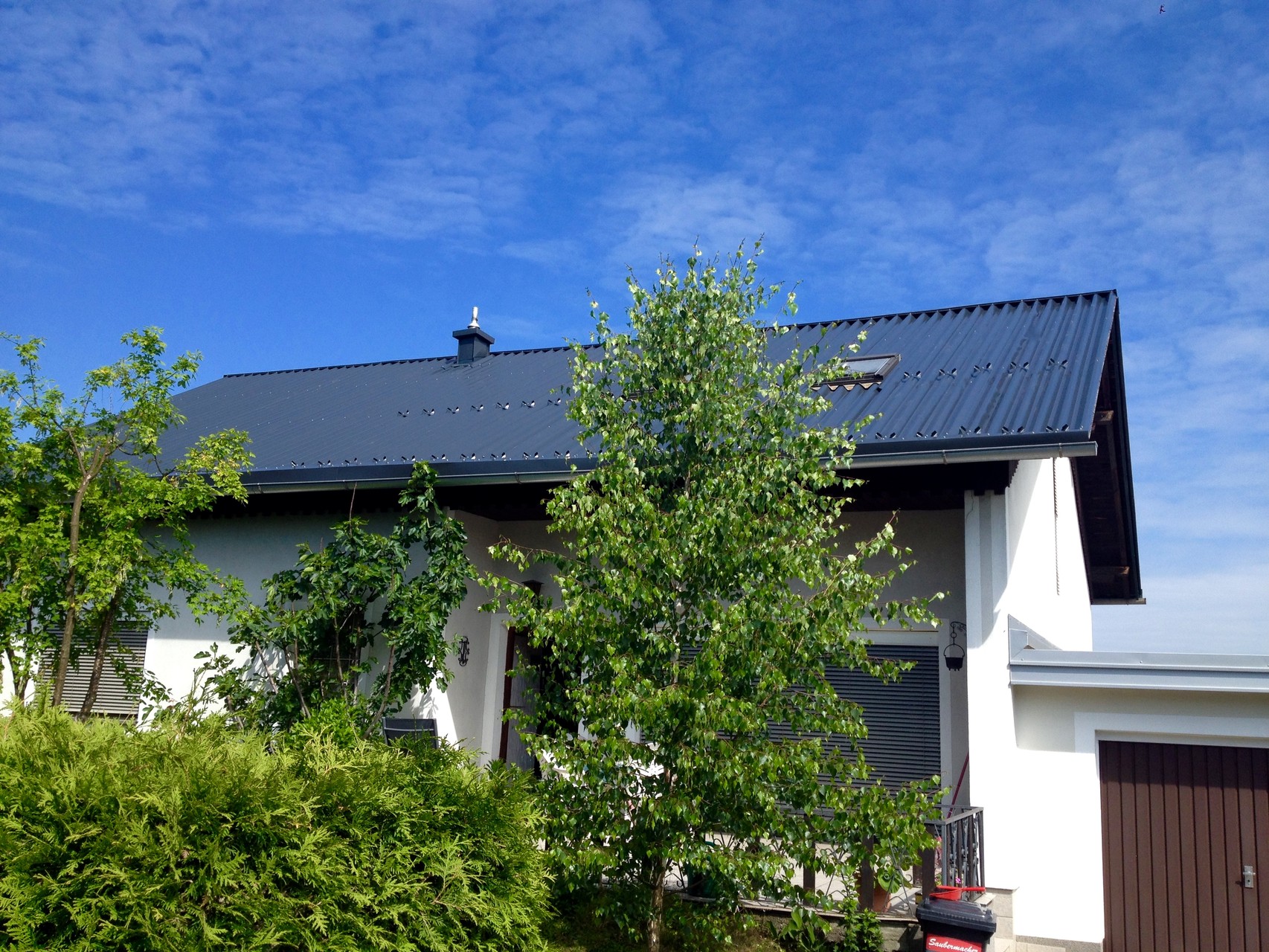 Saniertes Dach mit Aluminiumprofil