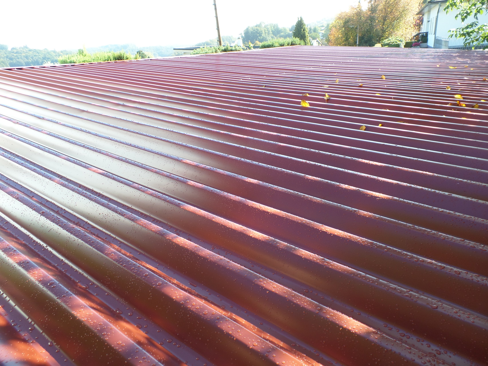 Saniertes Dach mit Aluminiumprofil