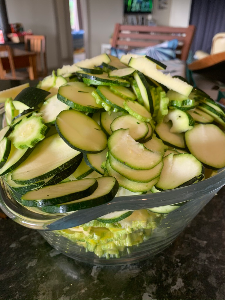 Zucchini ready for pickling - modern homesteading.