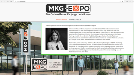 Ankuendigung_Webinar_MKG-Expo_Zeitmanagement_Produktivität_Juristen_Anwälte_2020