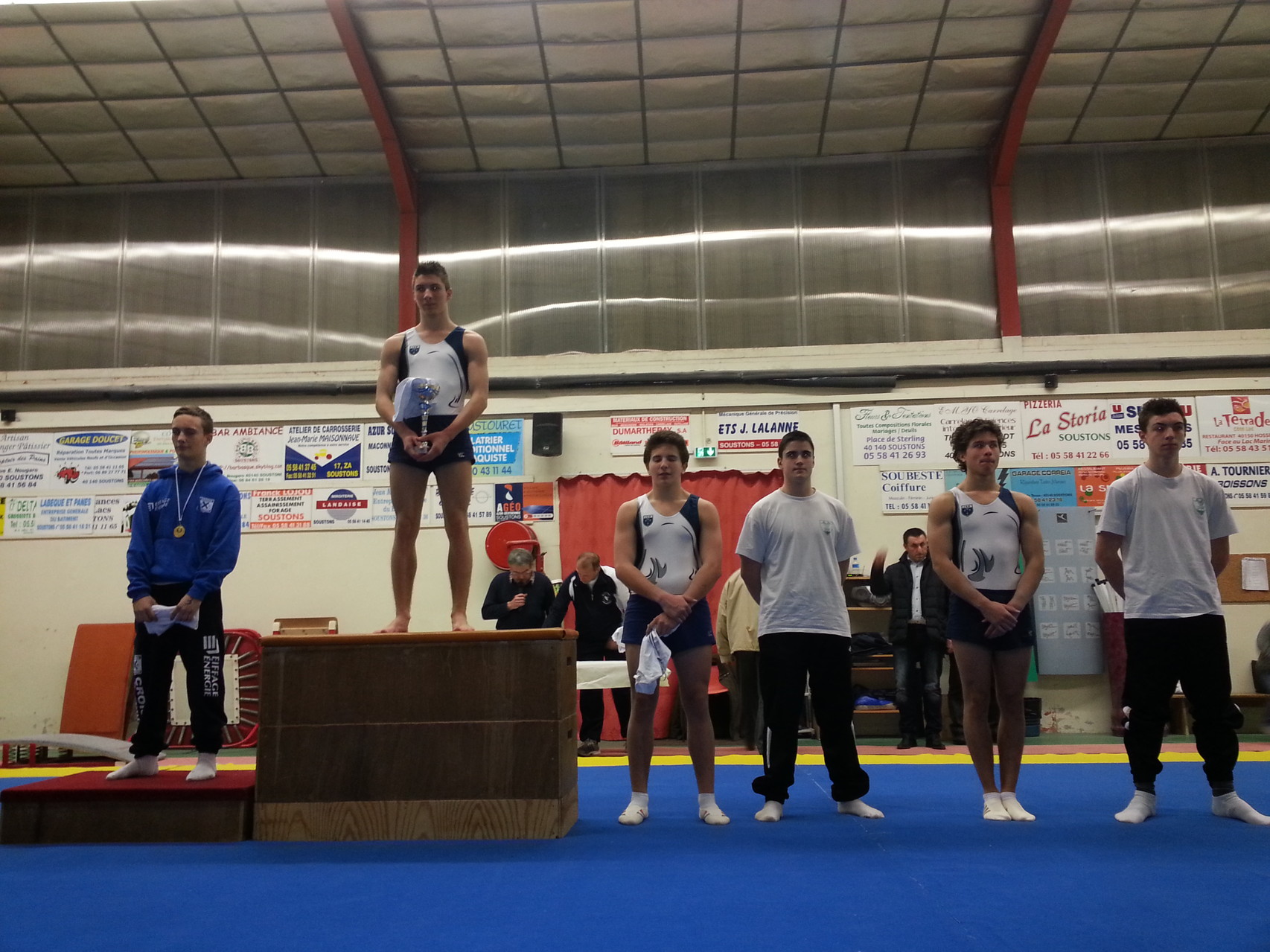 Podium Individuel Adultes Cadets: 1er Dorian Lottin Jeanne d'Arc de Dax, 2ème Pierre Lebeau Croisés de Bayonne, 3ème Amaury Dollez Jeanne d'Arc de Dax