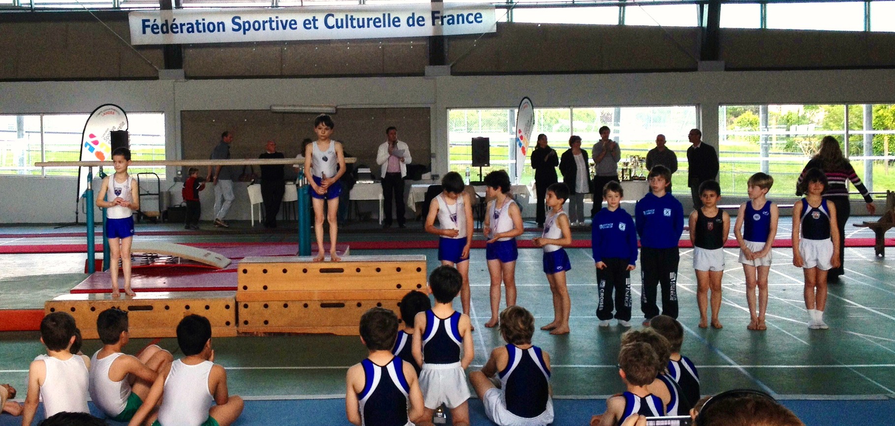 Podium Individuel jeunes Poussins: 1er Antonnin Ricochon, 2ème Evan Dulouat, 3ème Axel Rebelo