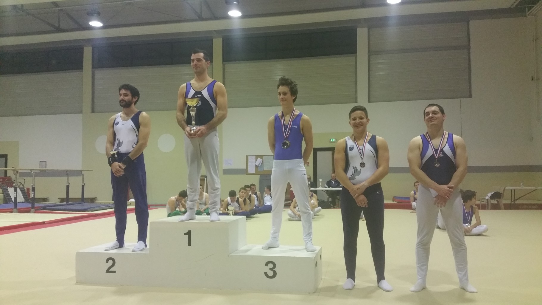 Podium Individuel Adultes: 1er Nicolas Belleau Ecureuils de Soustons, 2ème Mathieu Vidot Jeanne d'Arc de Dax, 3ème Pierre Lebeau Croisés de Bayonne