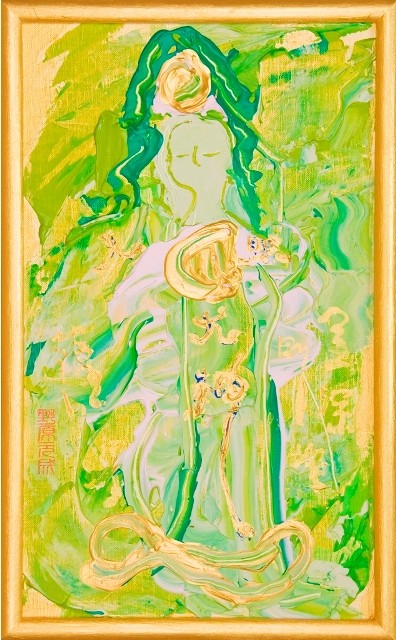 女神様22 Goddess 22, 2009 48.2 x 30.1 cm Acrylic on canvas -SOLD-