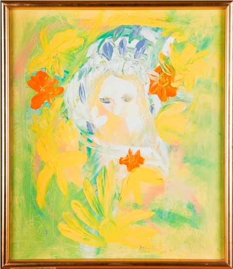 Shadow of the flower, 1983 56 x 48 cm Oil on canvas (SOLD)