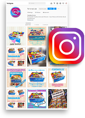 Webscreenshot der Instagram Site von SNACKBOX 24 - der Feinsnack fürs Büro