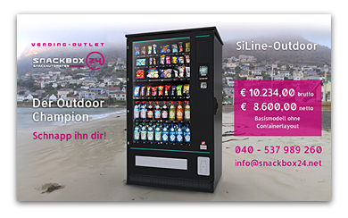 Kaufen Sie den SiLine-Outdoor Snackautomat - in unserem VENDING-OUTLET unter www.vending-outlet.de