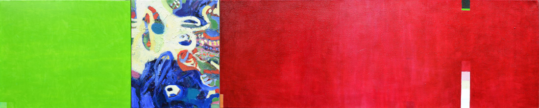 "Summer-Lounge", 50 x 250 cm, Öl auf Leinen, 2013