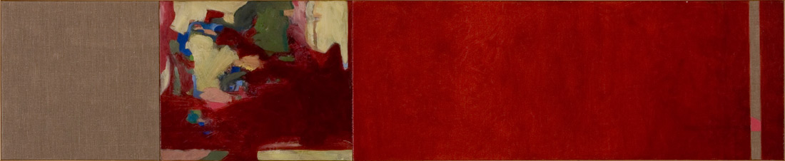 "Red-Lounge", 50 x 245 cm, Öl auf Leinen, 2003