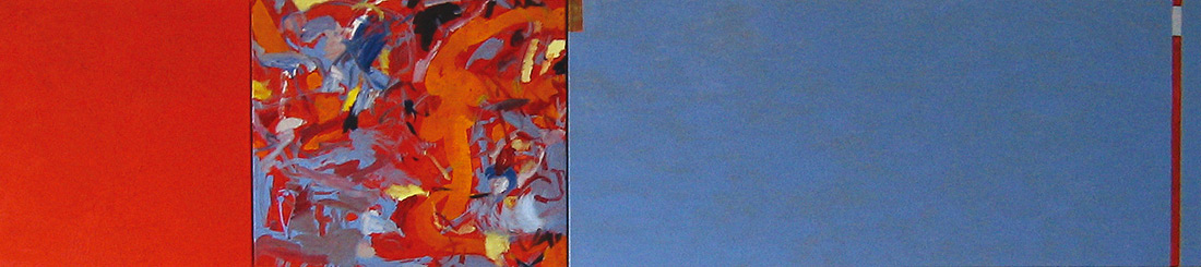 "Zinnober-Lounge", 50 x 245 cm, Wachs und Eitempera auf Leinen, 2004
