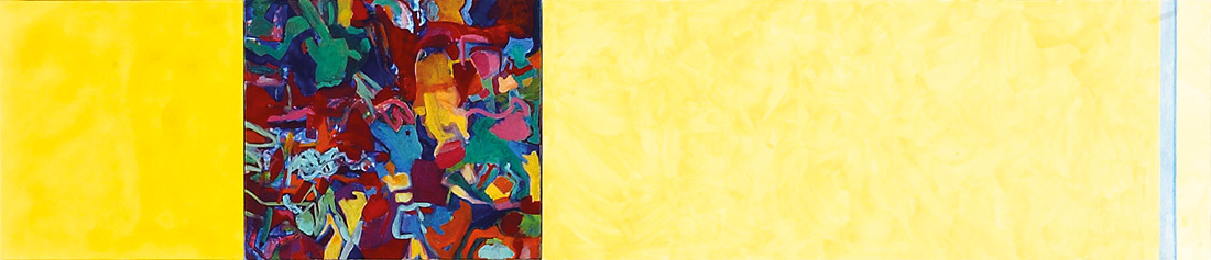 "Lemon-Lounge", 50 x 245 cm, Öl auf Leinen, 2003