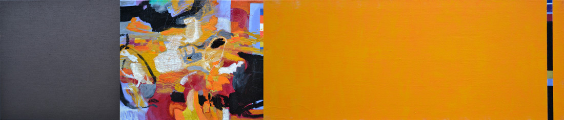 "Guantanamo-Lounge", 50 x 235 cm, Mischtechnik auf Leinen, 2014