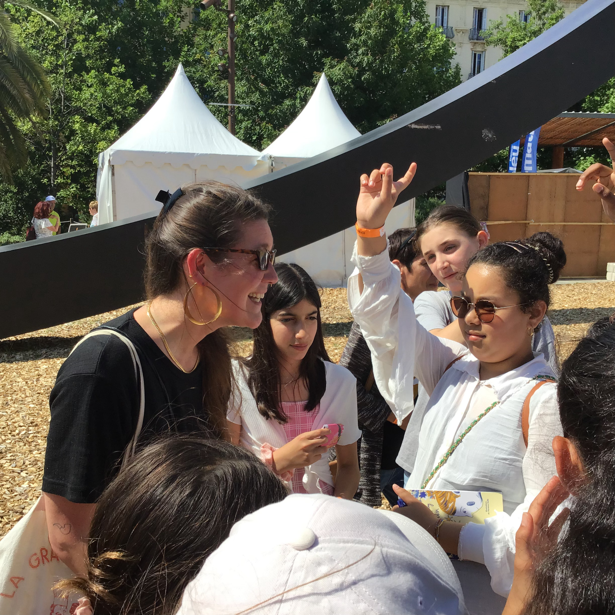 Anne-Gaëlle Morizur rencontre les élèves du collège Risso