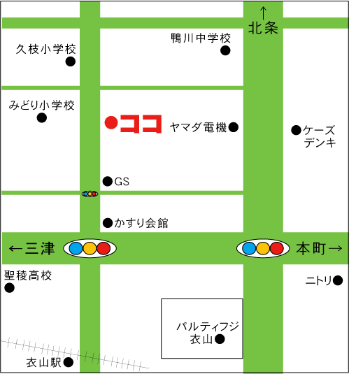 松山市あい整体院久枝の地図。松山市西長戸町383-6メゾンフォンテーヌ１０１