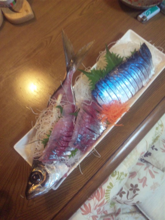 釣り上げた新鮮な魚は刺身が一番！