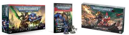 warhammer 40k grundboxen, startboxen und leitfaden sind ideal um mit dem tabletop hobby zu beginnen