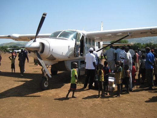 I was able to fly in from Juba with UN World Food Program.