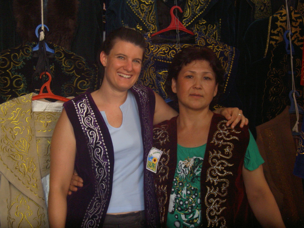 We met this lovely lady who clothed us in traditional clothes for the picture.