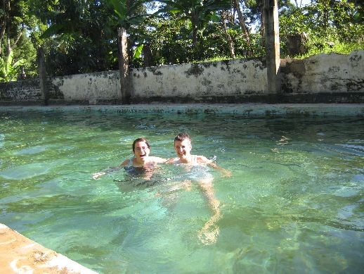 On December 31 we went swimming in the Seminary pool!