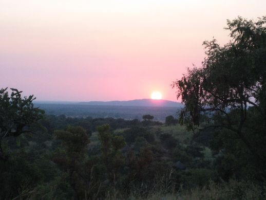 The sun set view from just outside our compound - beautiful!