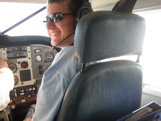 ... and I was the co-pilot in the Cessna 206... Ok, I did experience some motion sickness, I admit.