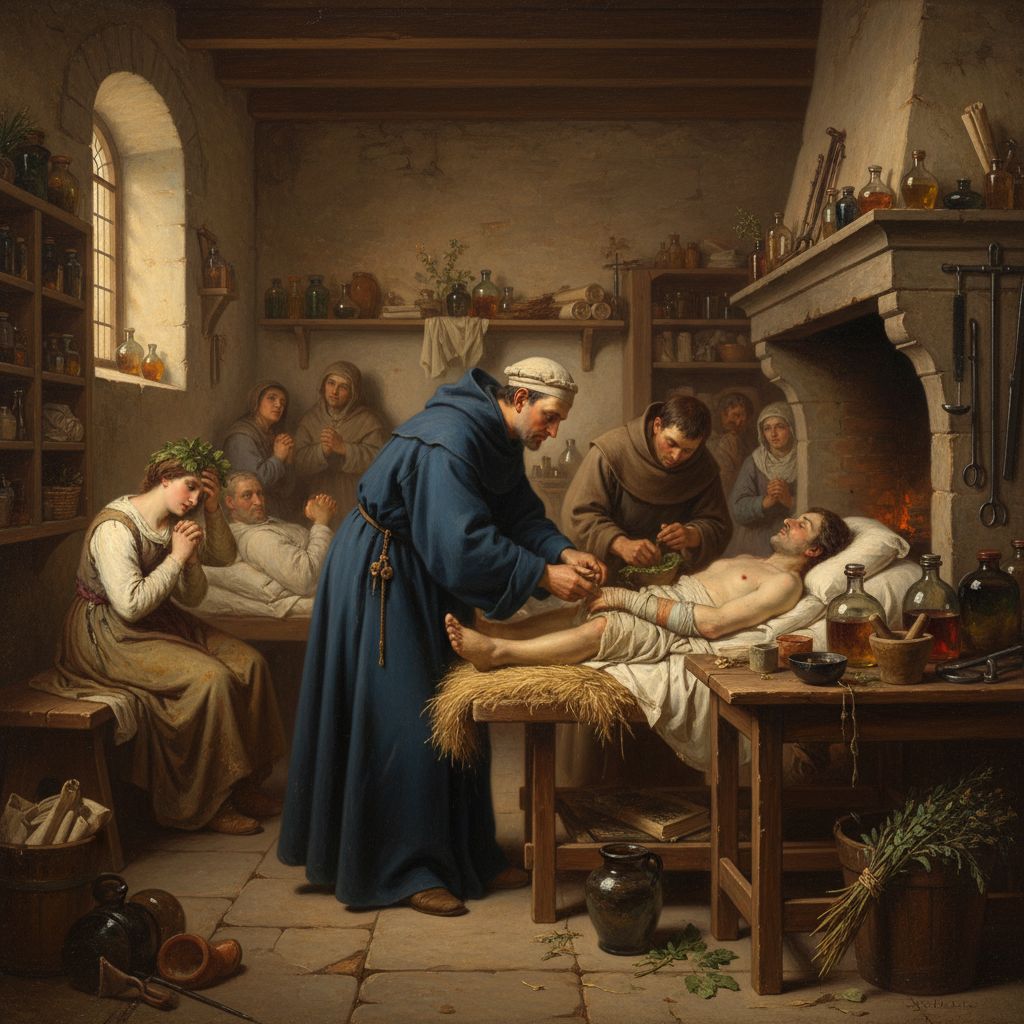 Das Krankenwesen im Mittelalter.