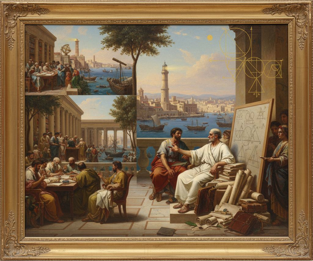 Die Geschichte von Euklid in Alexandria