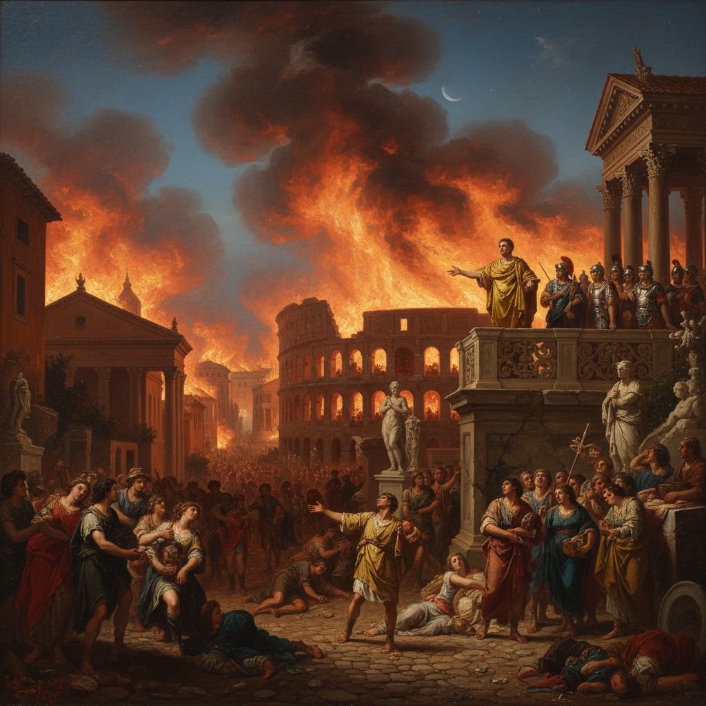 64 n. Chr. brennt Rom unter Nero.