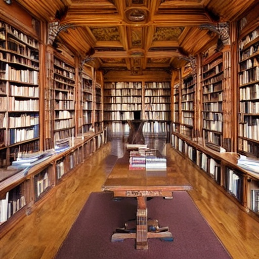 Bibliothek mit alten Büchern
