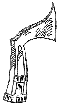 Fig. 6. Franziska vom 7. - 8. Jahrhundert, gefunden zu Kaltenengers. Germanisches Museum. (Demmin, Seite 338.)