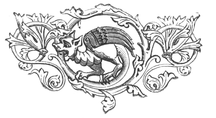 Abb. 343. – Ornament aus der „Testamentarischen Geschichte“ von Pierre Comestor. – MS. datiert 1229. Bibliothek von M. Ambrose Firmin-Didot.