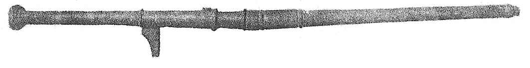 Fig. 75. Bronzene Hakenbüchse mit Stangenschaft im Städtischen Museum zu Zittau.
