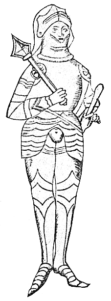 Fig. 4. Fußkampf des Kaisers Maximilian mit Melchior von Maßmunster. (Nach Quirin v. Leitner, Freydal, Tafel 63.)