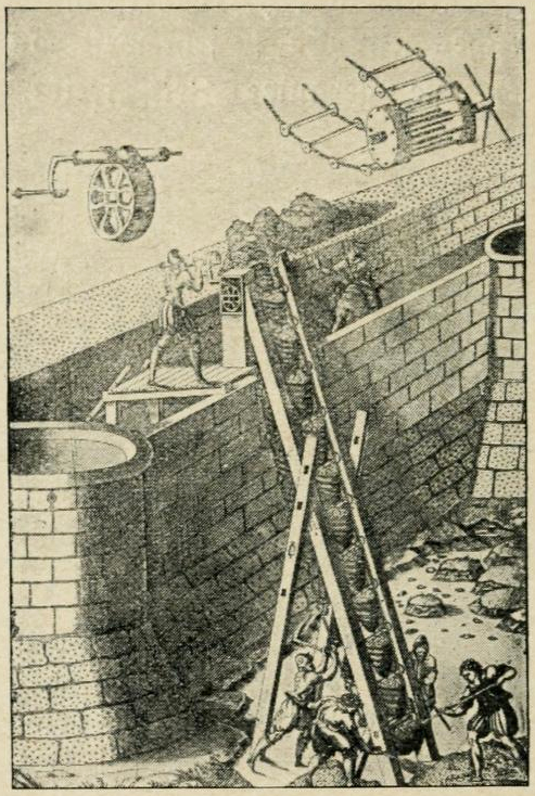 Festungsbau, Kupferstich um 1565.