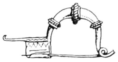4. Silberbogenfibel des 4. Jhd. v. Chr. aus Italien.