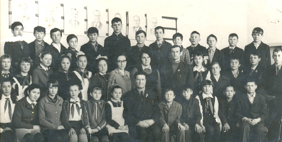 Учащиеся и педагоги школы 1975 год 