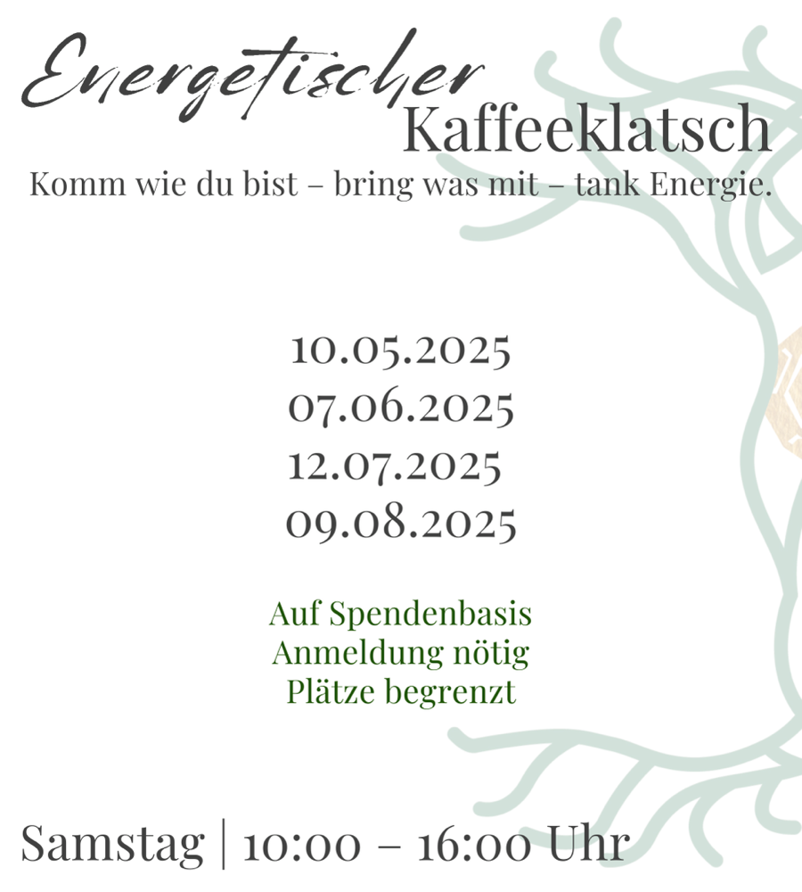 Meditation Energetischer Kaffeeklatsch