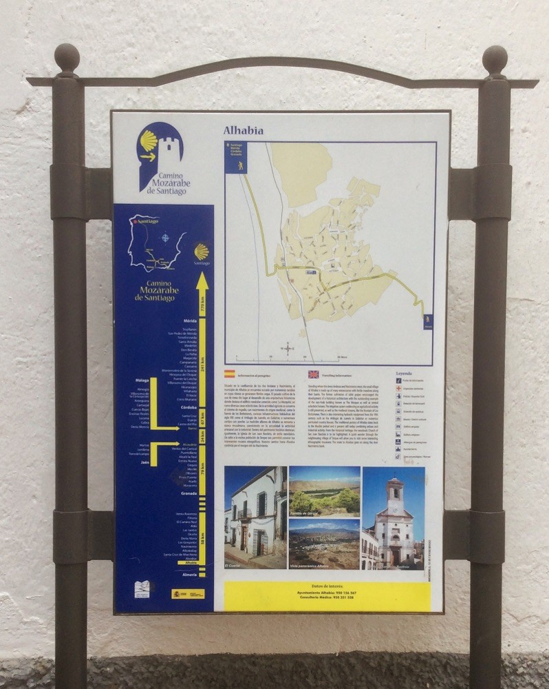 Hier läuft doch tatsächlich auch der Jacobsweg entlang, der Camino Mozárabe