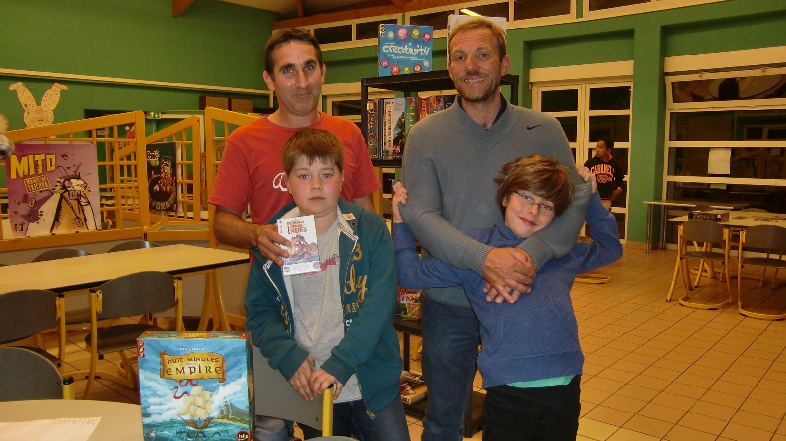 Jean-Christophe, vainqueur du tournoi, avec les autres finalistes