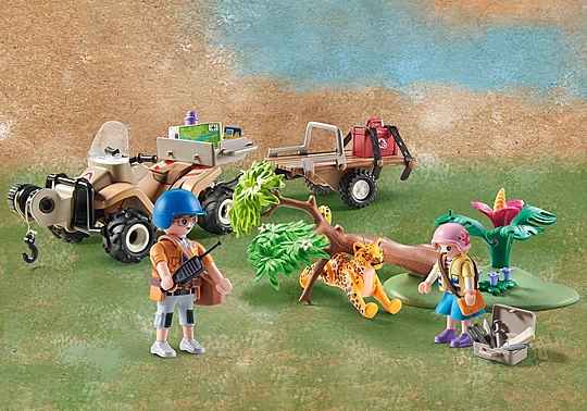 Playmobil Wiltopia - Quad pour animaux et explorateurs