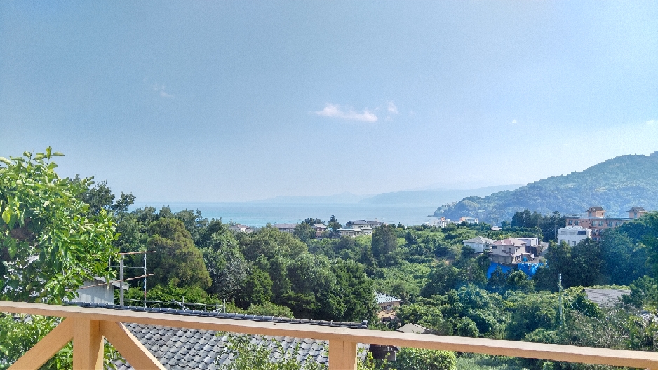 湯河原の現場から、いい眺めでした。