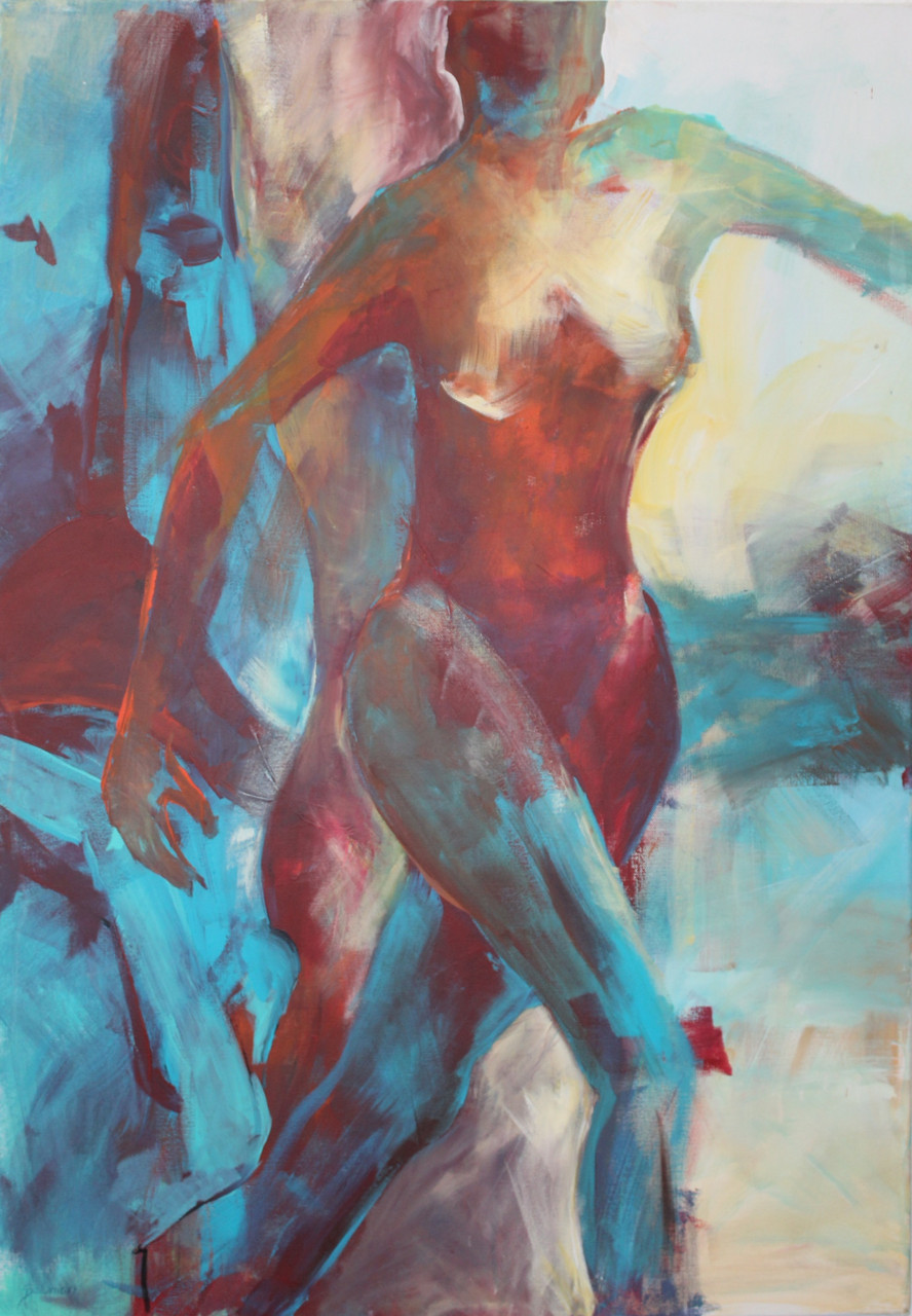 In Bewegung, Acryl auf Leinwand, 70 x 100cm