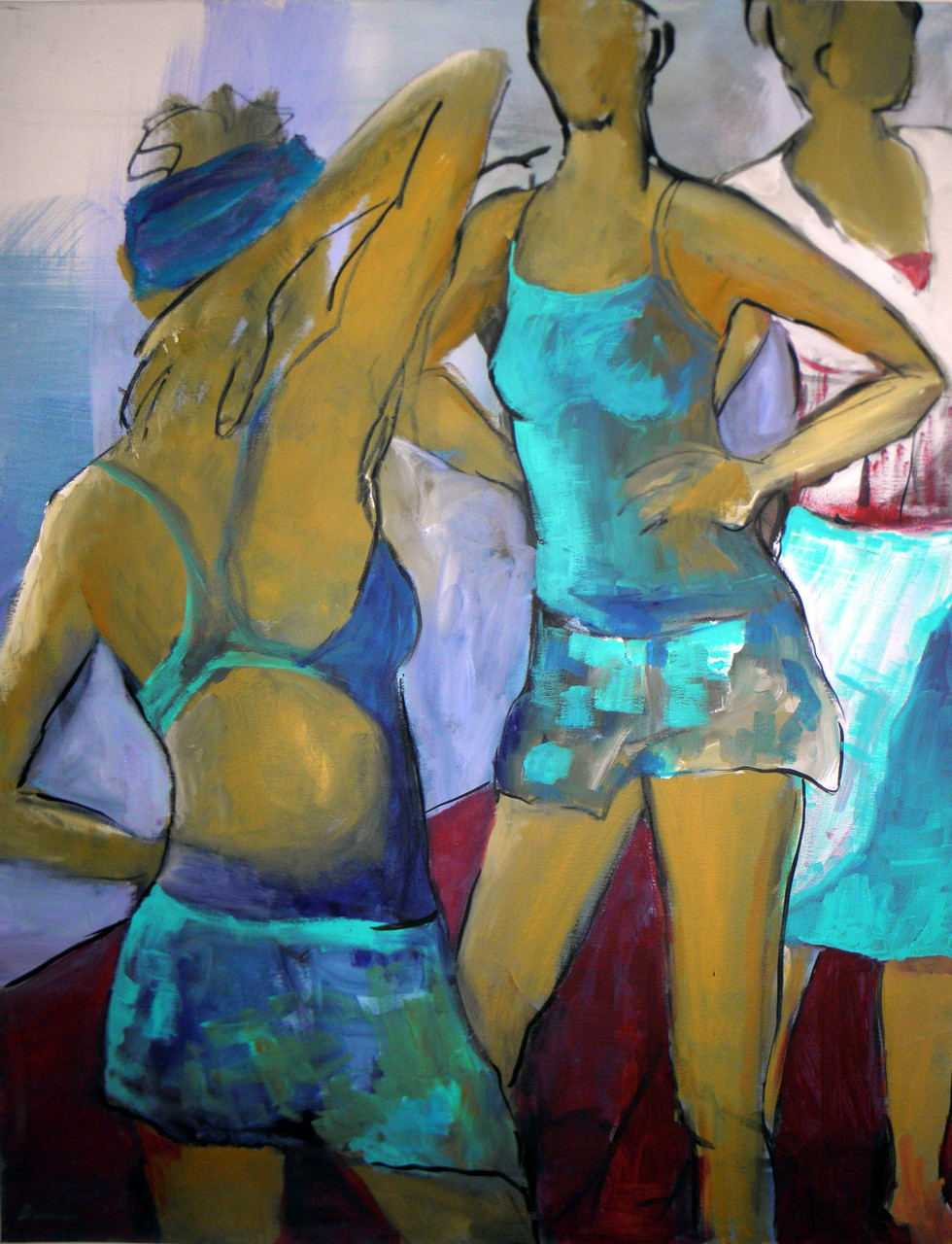 Tänzerinnen 2, Acryl auf Leinwand, 90 x 70cm