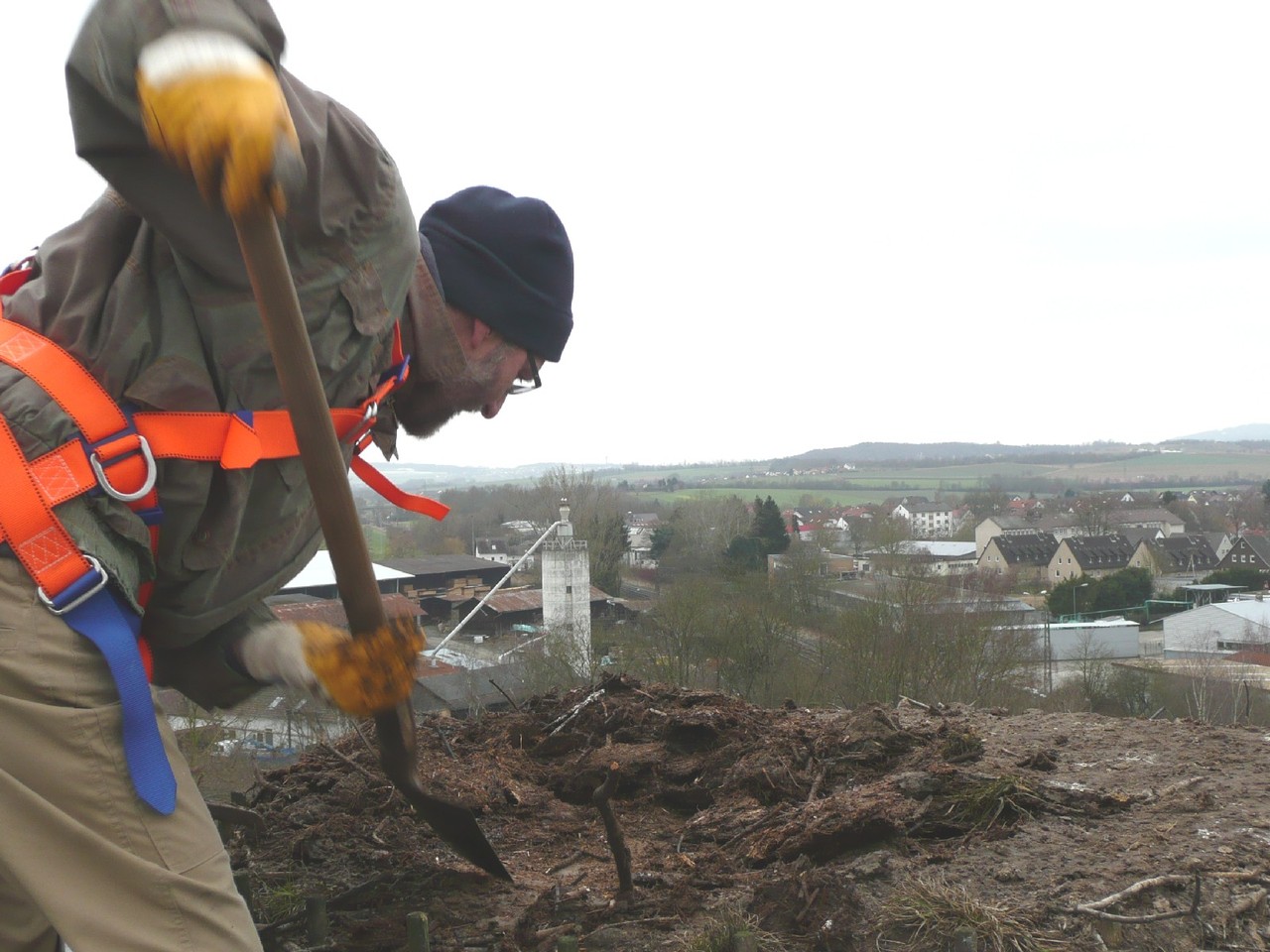 Das Nestinnere ist hart wie Beton