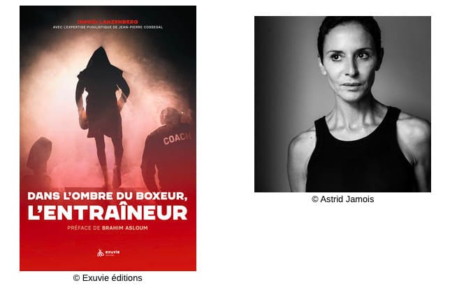 Couverture Dans l’ombre du boxeur, l’entraîneur, de Ingrid Lanzenberg#Boxe #Photos #Coachs #Entretiens #Confessions #Témoignages #Volonté #Physique #Mental #Punchs #Technique #Respect #Victoires #Défaites #Hommes #Femmes