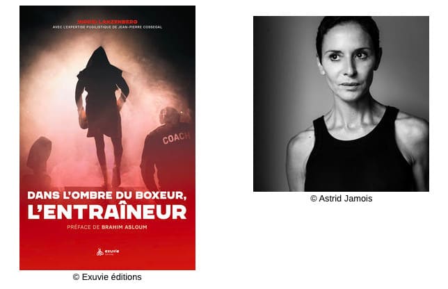 Couverture Dans l’ombre du boxeur, l’entraîneur, de Ingrid Lanzenberg#Boxe #Photos #Coachs #Entretiens #Confessions #Témoignages #Volonté #Physique #Mental #Punchs #Technique #Respect #Victoires #Défaites #Hommes #Femmes