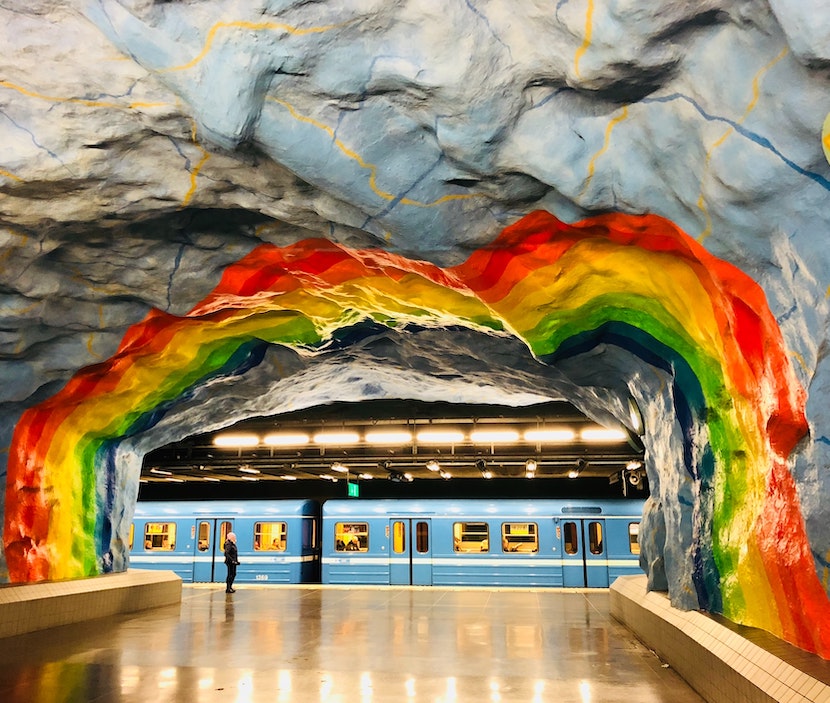 Stockholm off the beaten path: explore art gallery in the metro