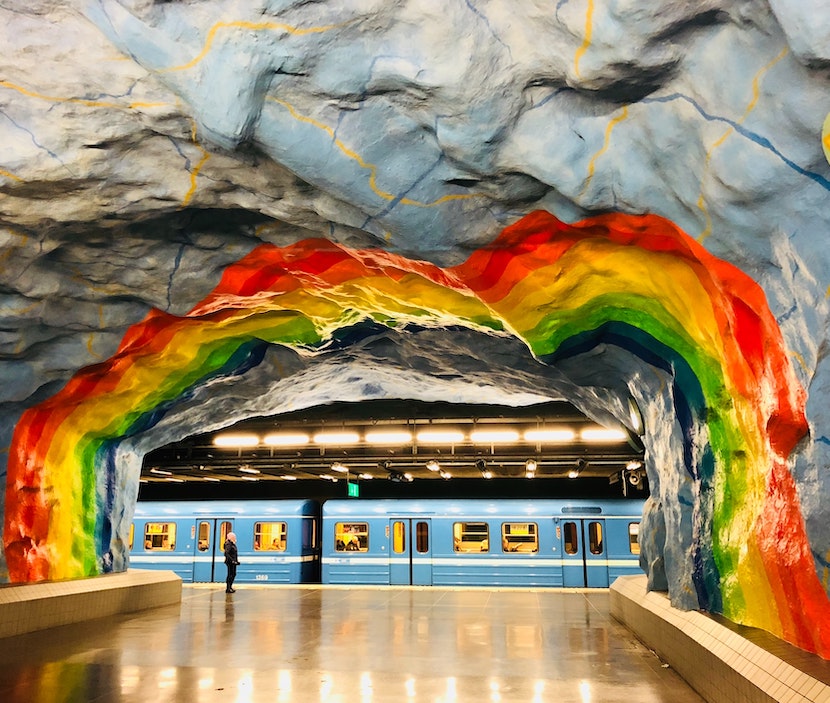 Stockholm off the beaten path: explore art gallery in the metro 