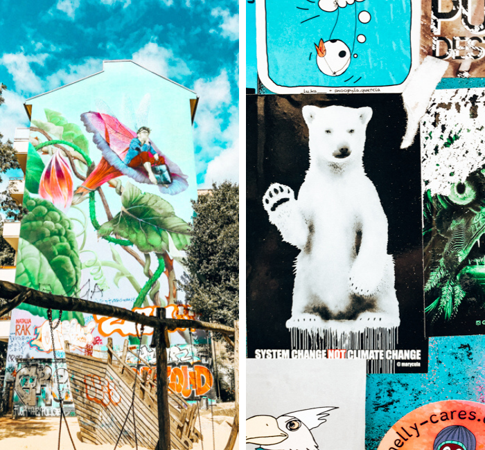 Street art in alternative Kreuzberg district of Berlin
