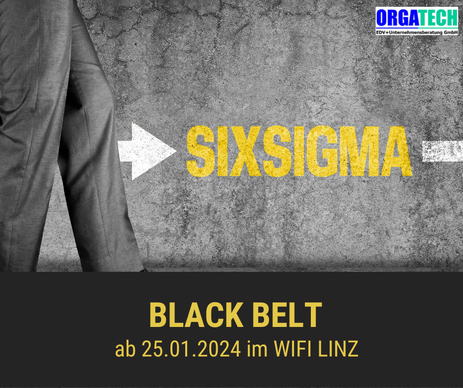 Werbung für die Six Sigma Black Belt-Ausbildung im Wifi Linz